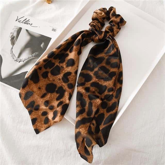 Leopar Eşarp Saç Lastiği