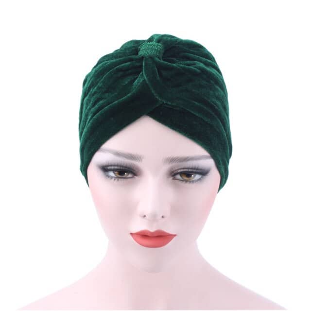 Yeşil Kemoterapi Başlığı Atkı - Kadife