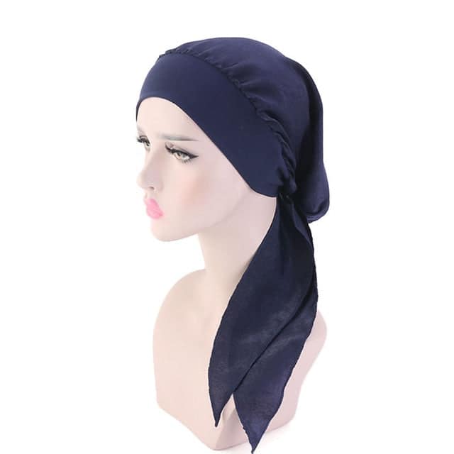 Lola Kadin Kemoterapi̇ Eşarbi Düz Laci̇Vert