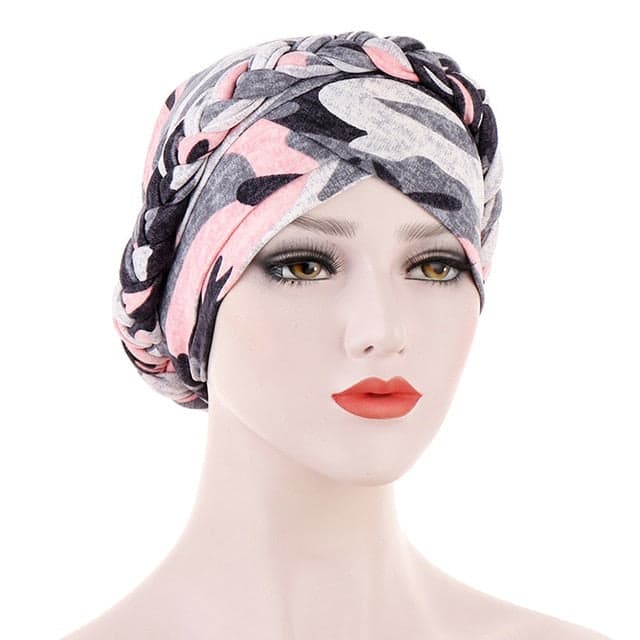 Pembe Kemo Türban Eşarp - Askeri̇