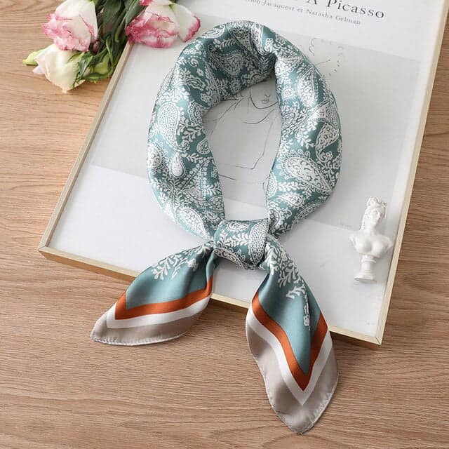 Saç Için Eşarp 70 Yeşil - Pastel