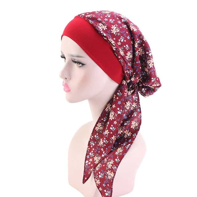 Adèle Fashion Kadin Kemo Eşarp Kirmizi Desenli