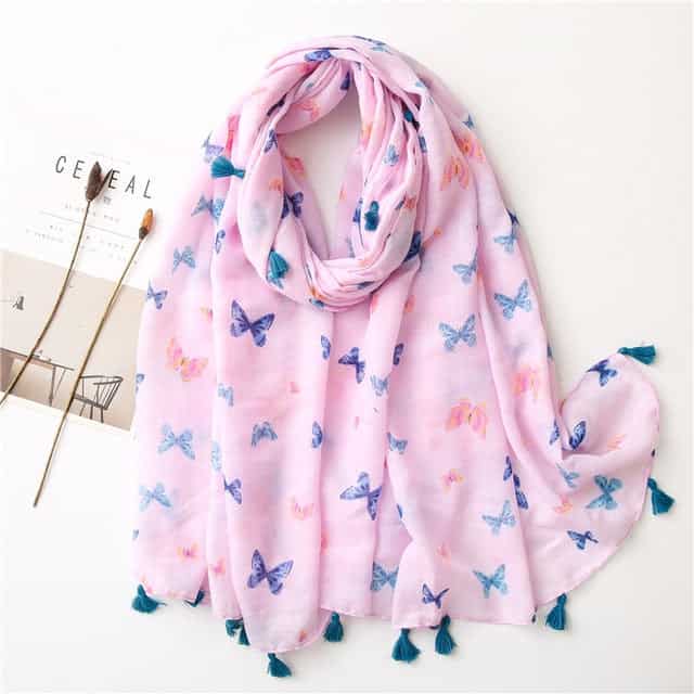Kadın Eşarp 180 Pembe - Ulla
